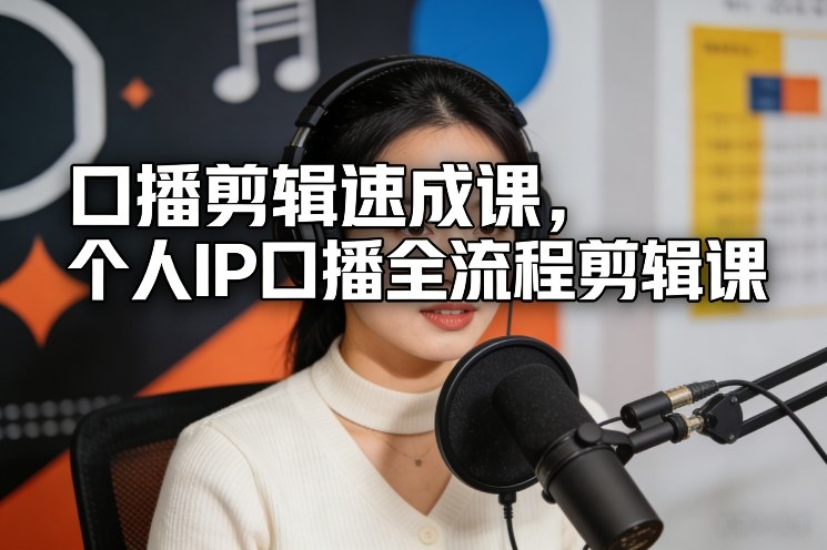 口播剪辑速成课，个人IP口播全流程剪辑课-巅峰创业网