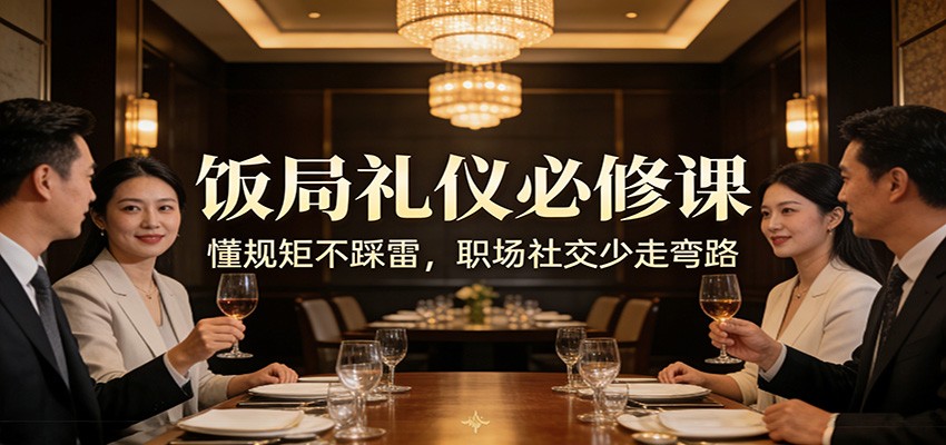 公众号收费文章：《饭局礼仪必修课：懂规矩不踩雷，职场社交少走弯路》-巅峰创业网