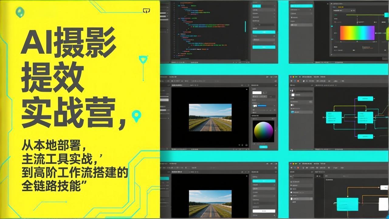 AI+摄影提效实战营，从本地部署，主流工具实战，到高阶工作流搭建的全链路技能-巅峰创业网