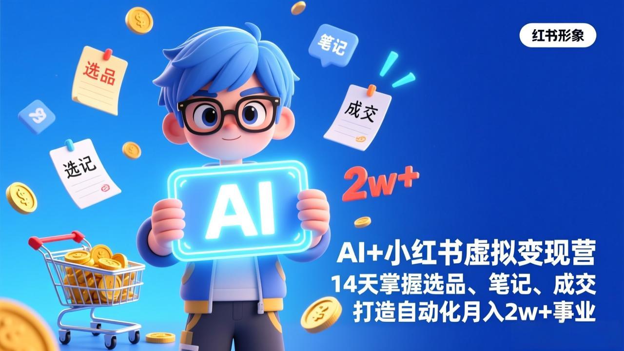 AI+小红书虚拟变现营(完结-巅峰创业网