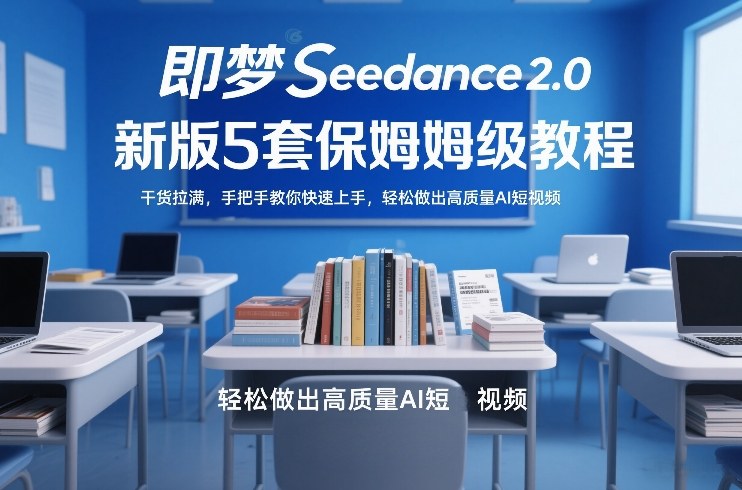 即梦Seedance2.0新版5套保姆级教程，干货拉满，手把手教你快速上手，轻松做出高质量AI短视频-巅峰创业网