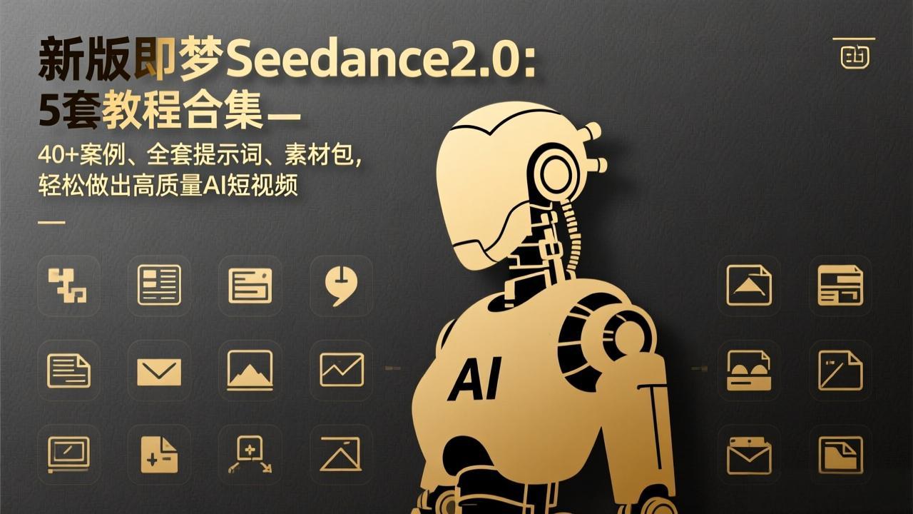 新版即梦Seedance2.0：5套教程合集，40+案例、全套提示词、素材包，轻松做出高质量AI短视频-巅峰创业网