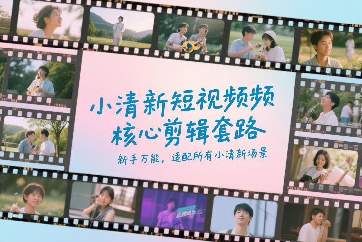 小清新短视频核心剪辑套路，新手万能，适配所有小清新场景-巅峰创业网