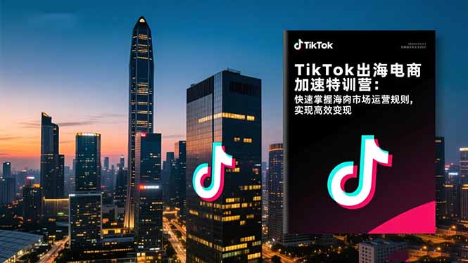 TikTok出海电商加速特训营-更新：快速掌握海外市场运营规则，实现高效变现-巅峰创业网