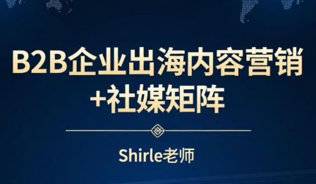 shirle老师·B2B企业出海内容营销+社媒矩阵-巅峰创业网