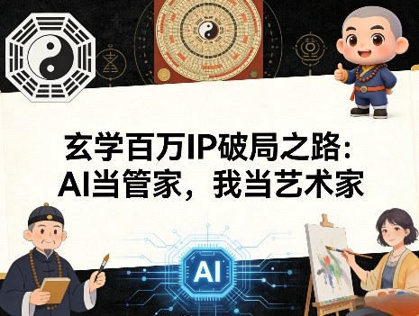 玄学百万IP破局之路：AI当管家，我当艺术家-巅峰研习社