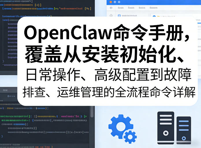 OpenClaw命令手册，覆盖从安装初始化、日常操作、高级配置到故障排查、运维管理的全流程命令详解-巅峰研习社