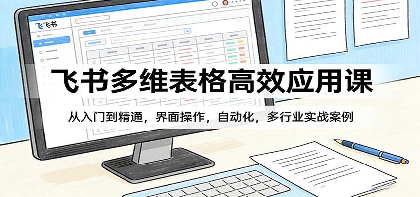 飞书多维表格高效应用课：从入门到精通，界面操作，自动化，多行业实战案例-巅峰研习社