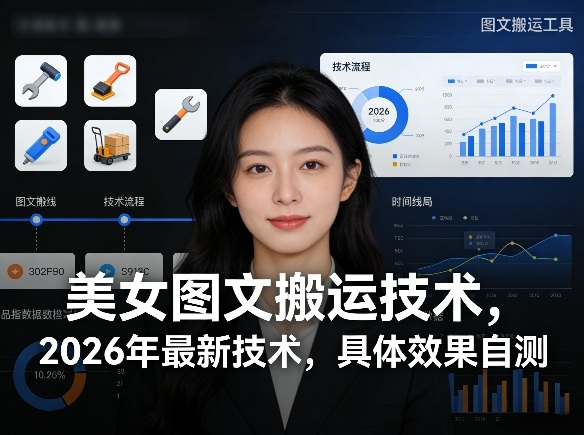 美女图文搬运技术，2026年最新技术，具体效果自测-巅峰研习社
