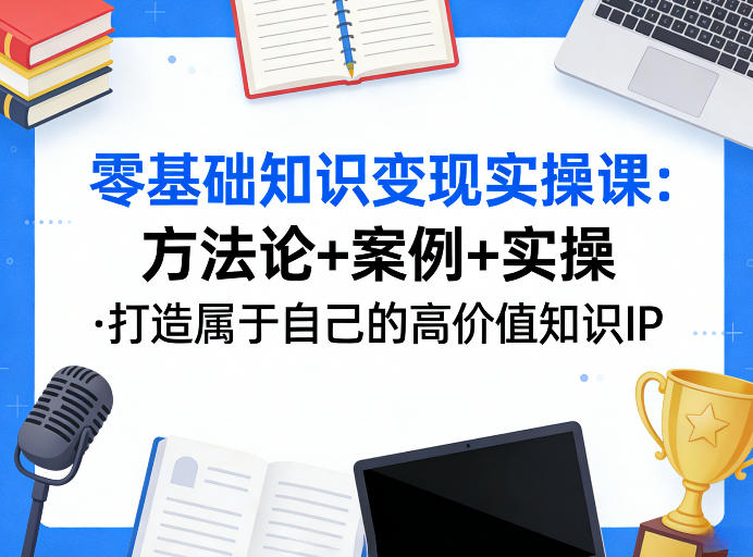 零基础知识变现实操课，方法论+案例+实操，打造属于自己的高价值知识IP-巅峰研习社