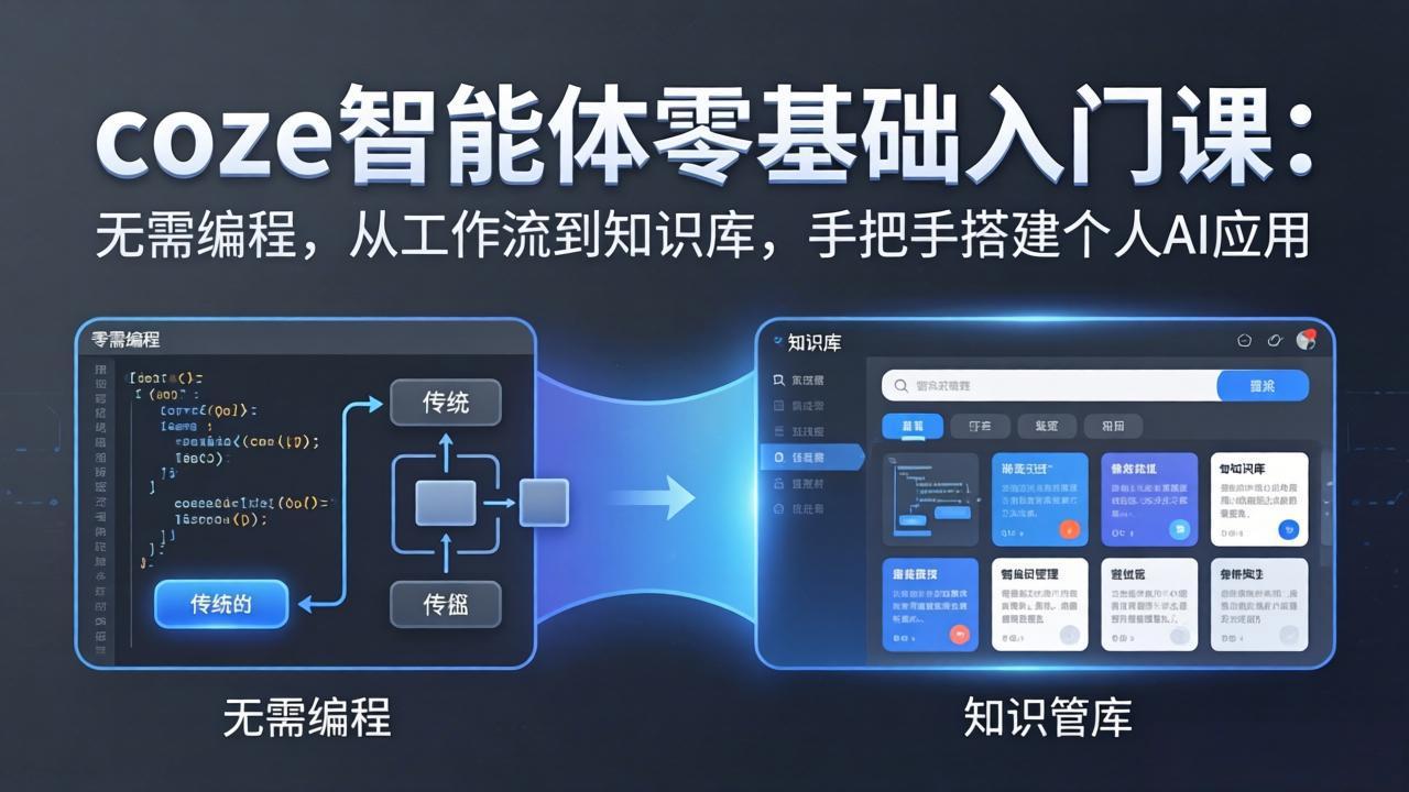 coze智能体零基础入门课：无需编程，从工作流到知识库，手把手搭建个人AI应用-巅峰研习社