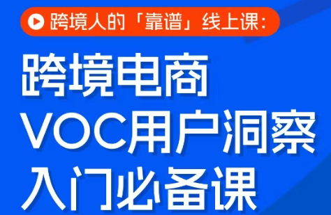 跨境电商VOC用户洞察入门必备课-巅峰研习社