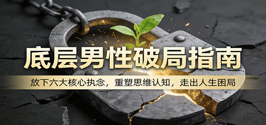 底层男性破局指南：放下六大核心执念，重塑思维认知，走出人生困局-巅峰研习社
