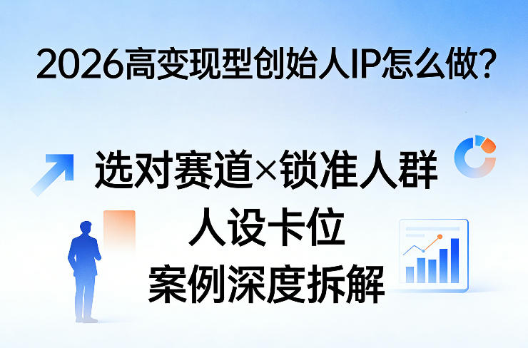 2026高变现型创始人IP怎么做?选对赛道×锁准人群×人设卡位×案例深度拆解-巅峰研习社