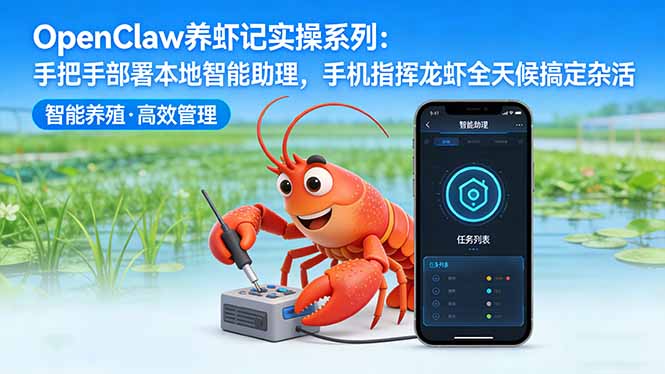 OpenClaw养虾记实操系列-更新:手把手部署本地智能助理,手机指挥龙虾全天候搞定杂活-巅峰研习社