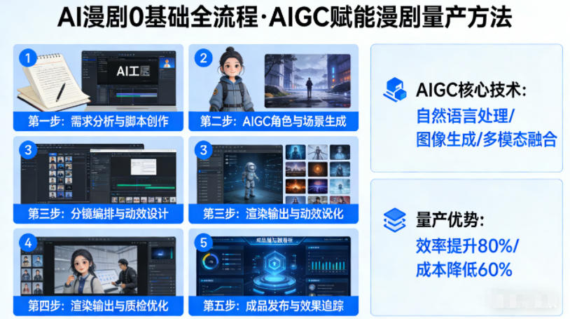 AI漫剧0基础全流程，快速掌握AIGC赋能的漫剧量产方法-巅峰研习社