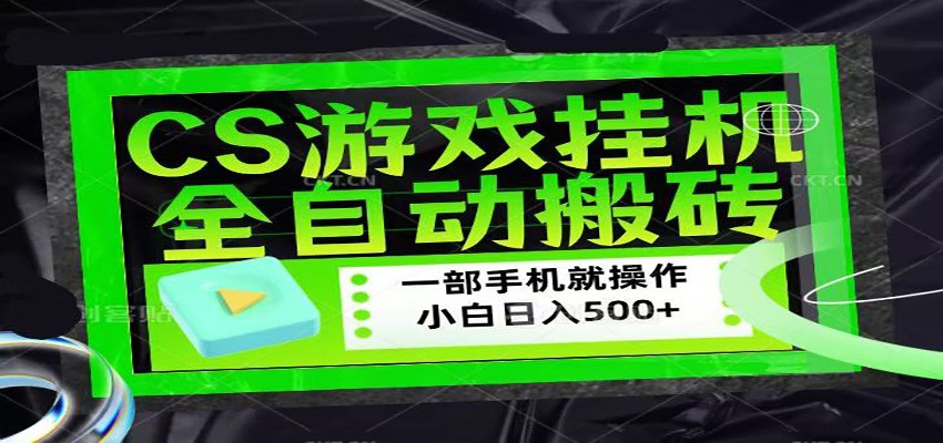 CSGO游戏挂机捡漏搬砖，超稳定的项目，带领1000+小白实现日入500+-巅峰研习社