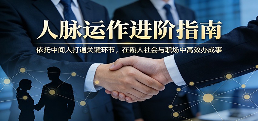 付费文章：人脉运作进阶指南，依托中间人打通关键环节，在熟人社会与职场中高效办成事-巅峰研习社