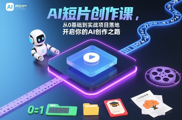 AI短片创作课，从0基础到实战项目落地，开启你的AI创作之路(更新0411)-巅峰研习社