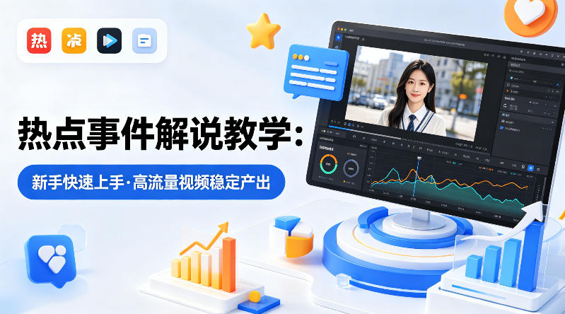 某大V的热点事件解说教学，新手也能快速上手，稳定产出高流量解说视频-巅峰研习社