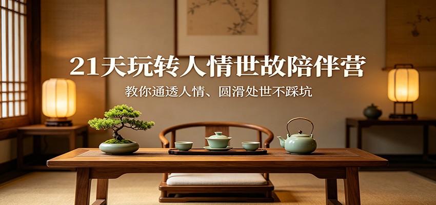 21天玩转人情世故陪伴营：教你通透人情、圆滑处世不踩坑-巅峰研习社