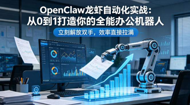 OpenClaw龙虾自动化实战：从0到1打造你的全能办公机器人，立刻解放双手，效率直接拉满-巅峰研习社