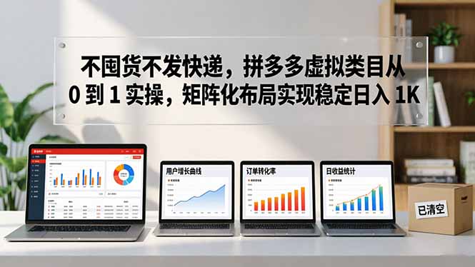 不囤货不发快递，拼多多虚拟类目从 0 到 1 实操，矩阵化布局实现稳定日入 1K-巅峰研习社