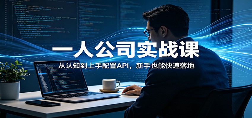 一人公司实战课：从认知到上手配置API，新手也能快速落地-巅峰研习社
