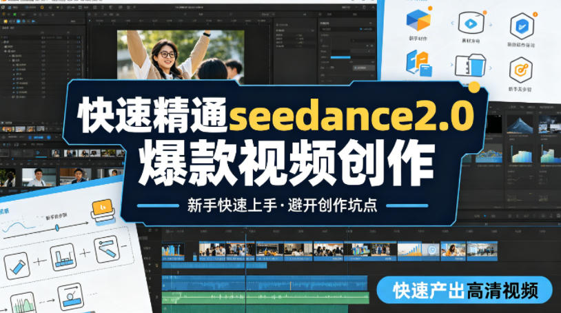 快速精通seedance2.0爆款视频创作,快速产出高清视频,避开大量创作坑点,新手也能快速上手-巅峰研习社
