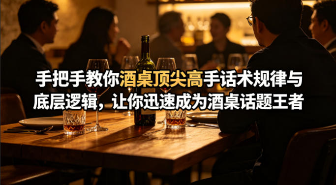 付费文章：手把手教你酒桌顶尖高手话术规律与底层逻辑，让你迅速成为酒桌话题王者(二十年全网独家经验分享)-巅峰研习社