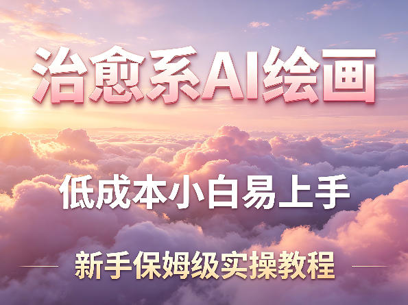 治愈系AI绘画提示词项目，低成本小白易上手，每天10分钟，新手保姆级实操教程-巅峰研习社