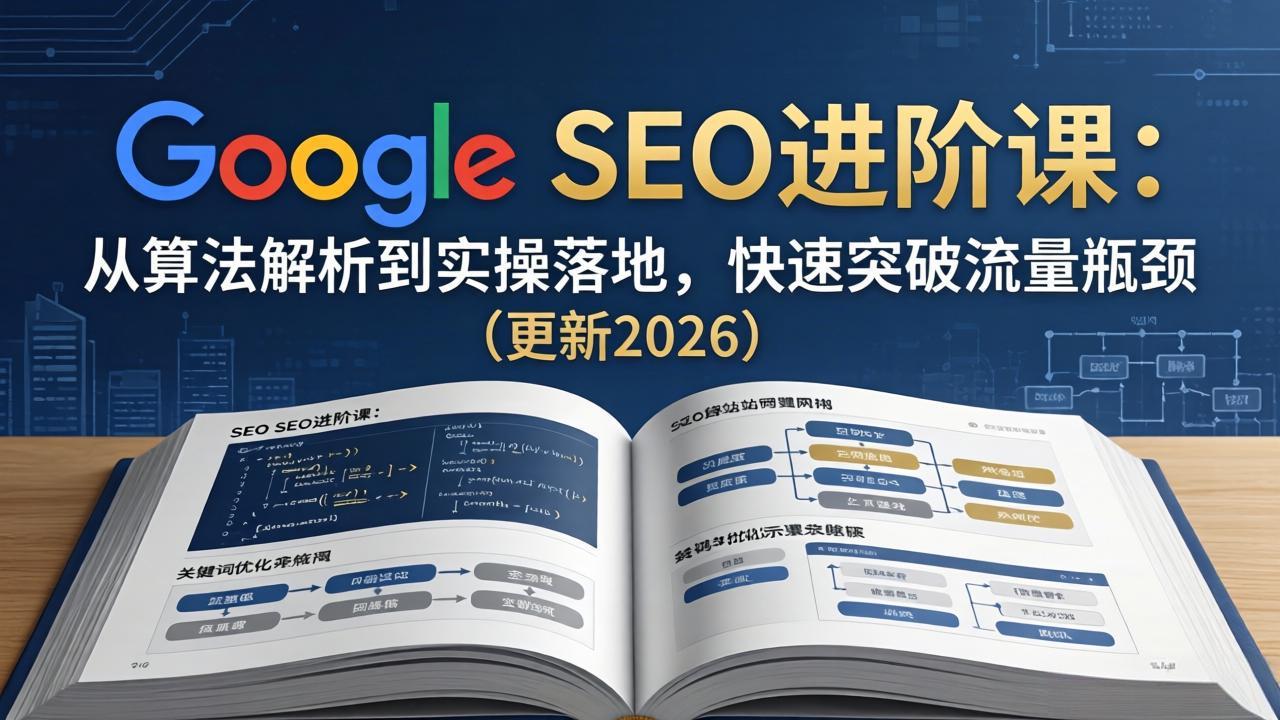 Google SEO进阶课：从算法解析到实操落地，快速突破流量瓶颈(更新2026-巅峰研习社