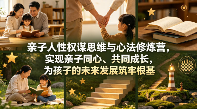 亲子人性权谋思维与心法修炼营，实现亲子同心、共同成长，为孩子的未来发展筑牢根基【音频】-巅峰研习社