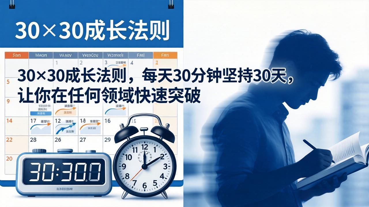 付费文章：30×30成长法则，每天30分钟坚持30天，让你在任何领域快速突破-巅峰研习社