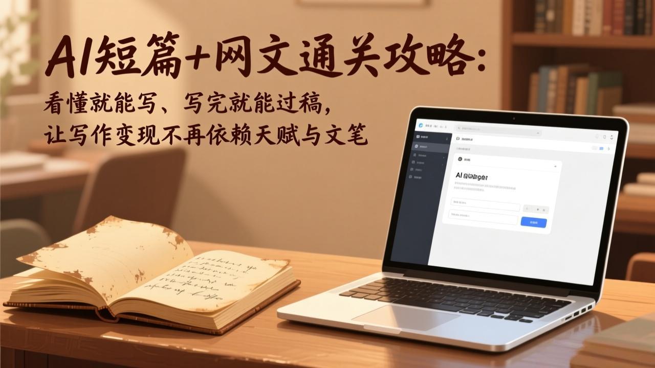 AI短篇+网文通关攻略-更新4月：看懂就能写、写完就能过稿，让写作变现不再依赖天赋与文笔-巅峰研习社