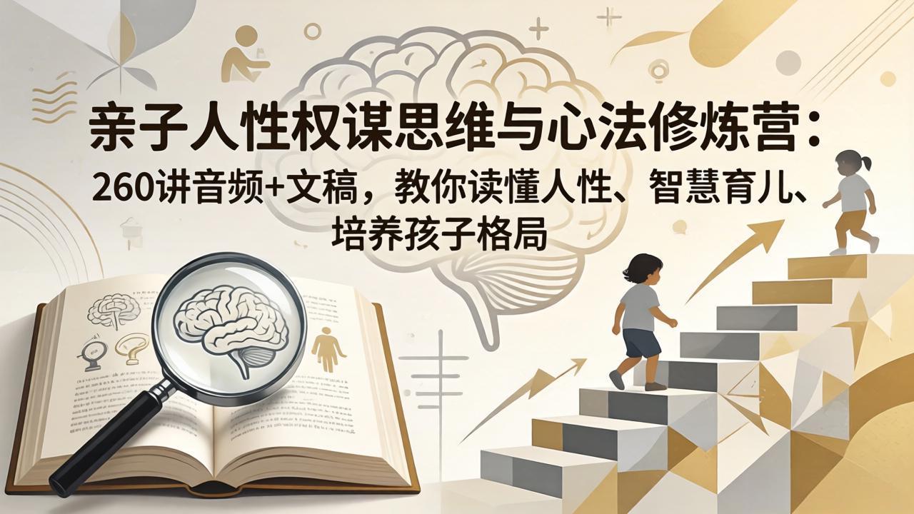 亲子人性权谋思维与心法修炼营：260讲音频+文稿，教你读懂人性、智慧育儿、培养孩子格局-巅峰研习社