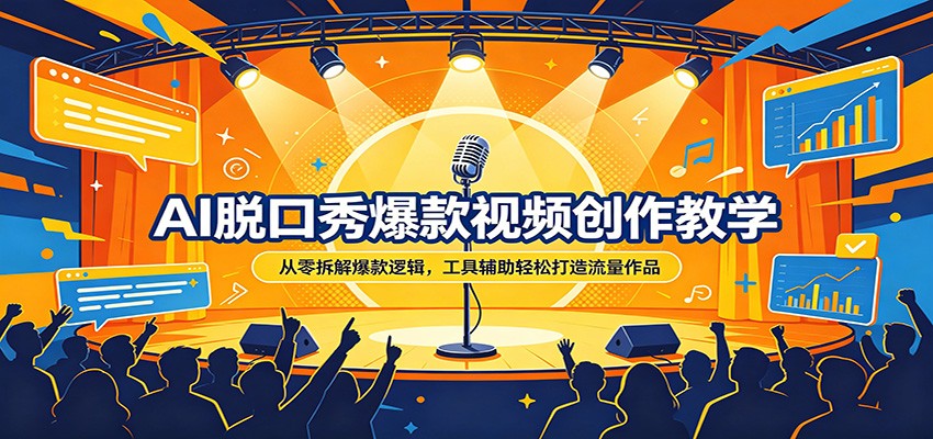 AI脱口秀爆款视频创作教学：从零拆解爆款逻辑，工具辅助轻松打造流量作品-巅峰研习社