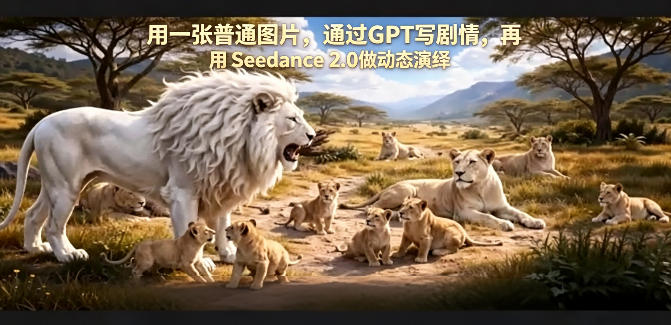 用一张普通图片，通过GPT写剧情，再用Seedance 2.0做动态演绎，居然能生成迪士尼风格搞笑动画-巅峰研习社