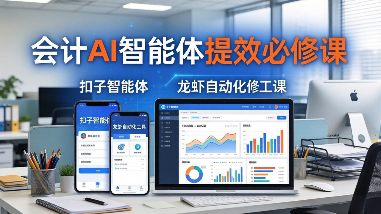 财务会计AI智能体提效必修课：扣子智能体+龙虾自动化+报表分析，一站式提升财务工作效率-巅峰研习社