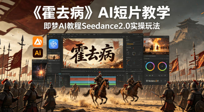 《霍去病》AI短片教学，即梦AI教程Seedance2.0实操玩法-巅峰研习社