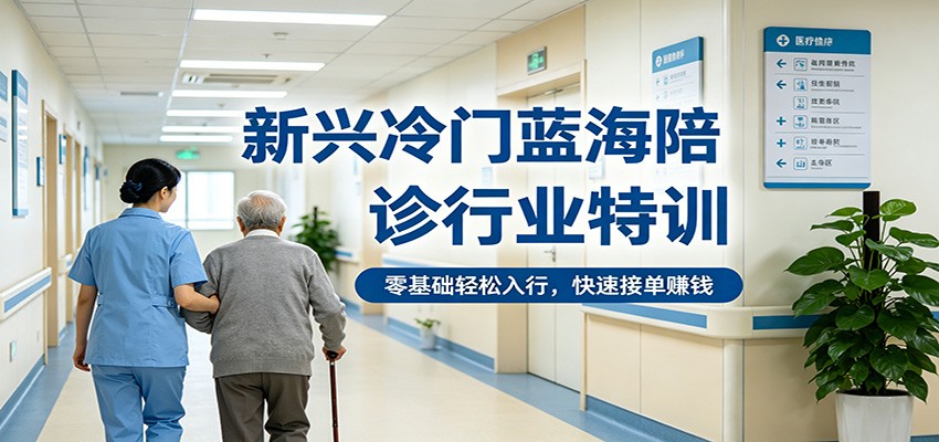新兴冷门蓝海陪诊行业特训，零基础轻松入行，快速接单赚钱-巅峰研习社