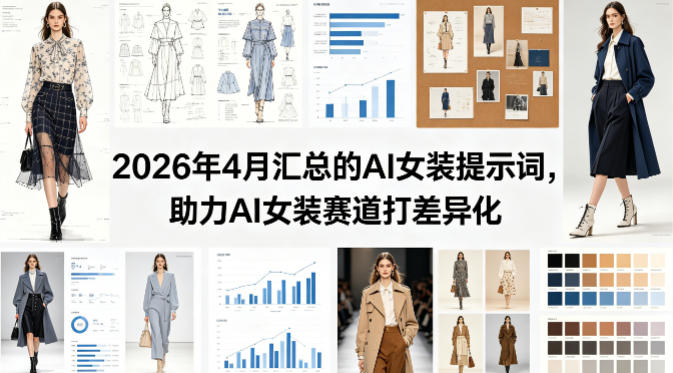 2026年4月汇总的AI女装提示词，助力AI女装赛道打差异化-巅峰研习社