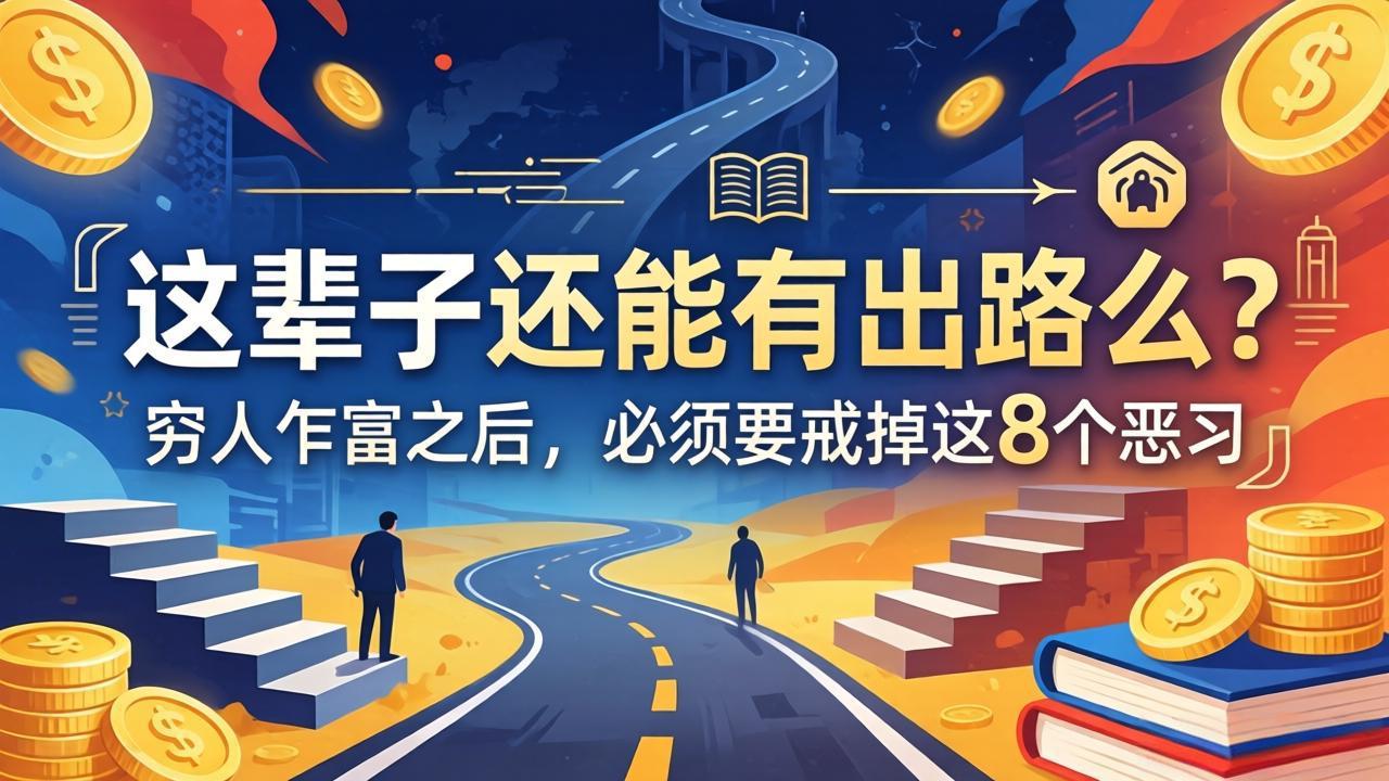 关于人生两篇付费文章【这辈子还能有出路么？】【穷人乍富之后，必须要戒掉这8个恶习】-巅峰研习社