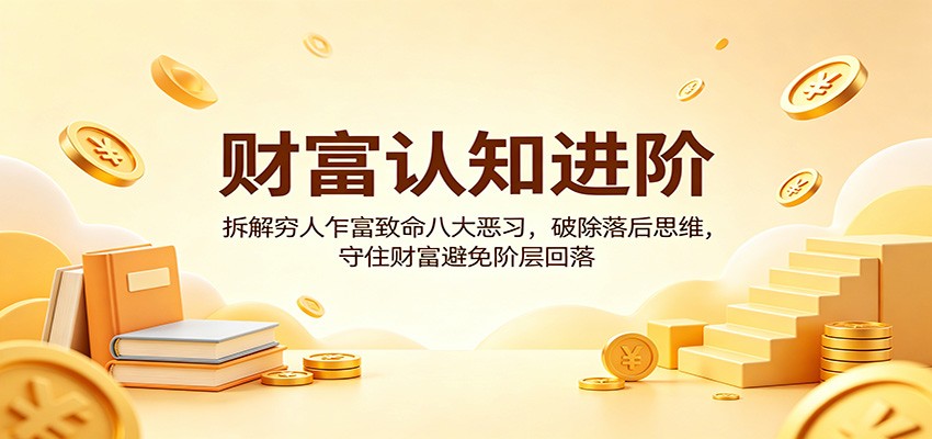 财富认知进阶：拆解穷人乍富致命八大恶习，破除落后思维，守住财富避免阶层回落-巅峰研习社