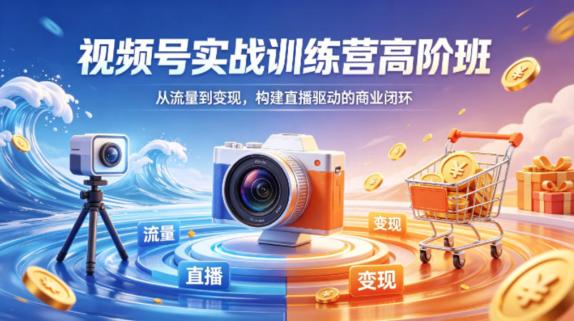 视频号实战训练营高阶班，从流量到变现，构建直播驱动的商业闭环(26年4月)-巅峰研习社