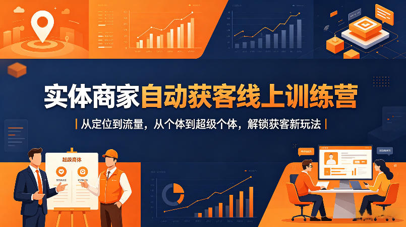 实体商家自动获客线上训练营｜从定位到流量，从个体到超级个体，解锁获客新玩法-巅峰研习社