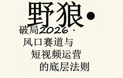 野狼团队·多平台实操运营课，覆盖AI口播、服装、好物、漫剪等热门玩法(更新4月29日)-巅峰研习社