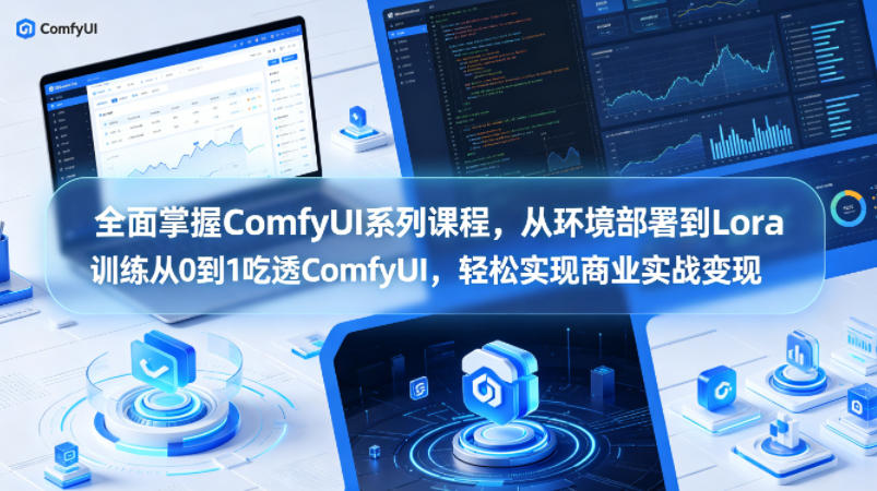 全面掌握ComfyUI系列课程，从环境部署到Lora训练从0到1吃透ComfyUI，轻松实现商业实战变现-巅峰研习社