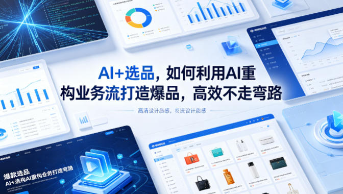 AI+选品，如何利用AI重构业务流打造爆品，高效不走弯路-巅峰研习社