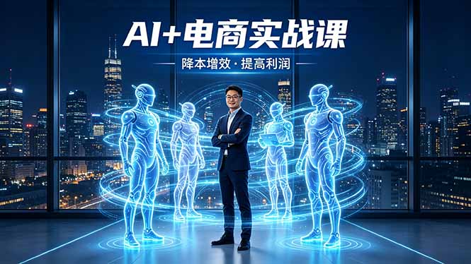 AI+电商实战课，1人+N个AI 智能体，把SOP变AI员工，实现降本增效提高利润-巅峰研习社